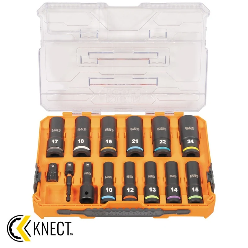 Deep Impact MM Socket Set, 14 Pc By Klein 65111IMPCTM